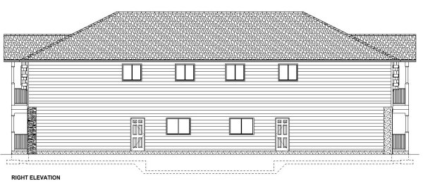 Right Elevation for House Plan #195107