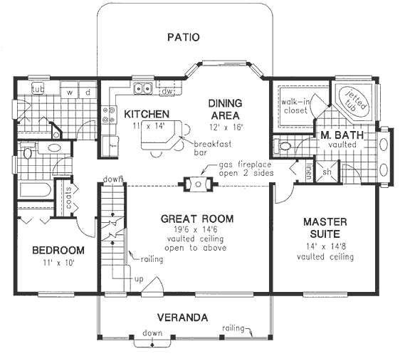 Main Floor Plan for House Plan #130154