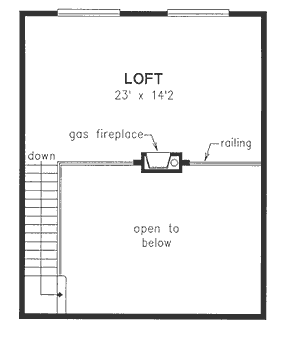 Second Floor Plan for House Plan #130154