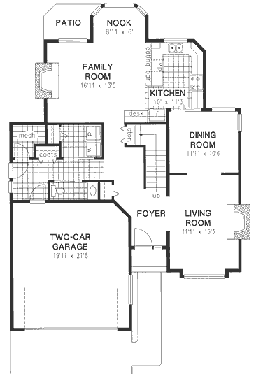 Main Floor Plan for House Plan #130598