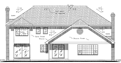 Rear Elevation for House Plan #139598