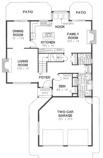 Main Floor Plan for House Plan #134698