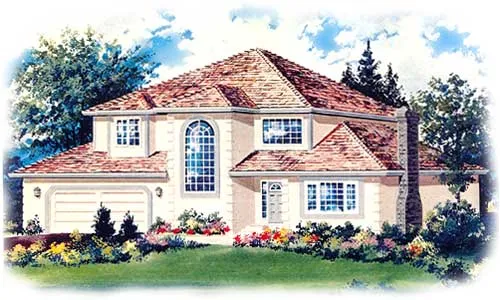 Full Rendering for House Plan #136698