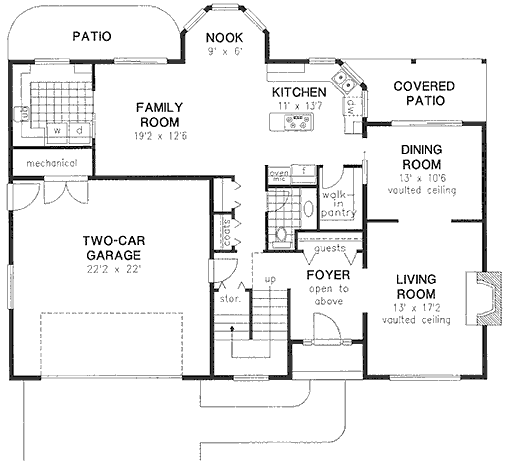 Main Floor Plan for House Plan #136698