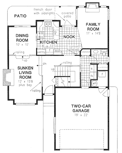 Main Floor Plan for House Plan #138709