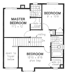 Second Floor Plan for House Plan #139709