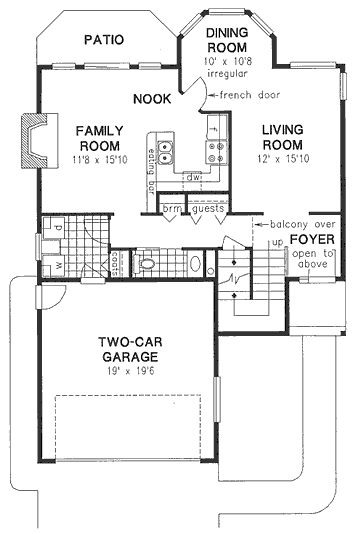 Main Floor Plan for House Plan #130019