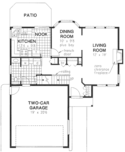 Main Floor Plan for House Plan #133019
