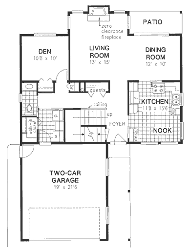 Main Floor Plan for House Plan #135019