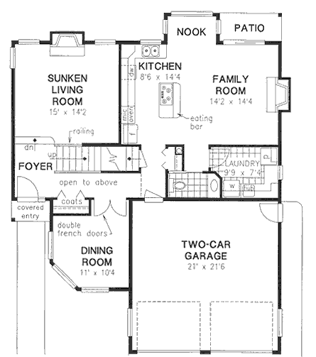Main Floor Plan for House Plan #137019