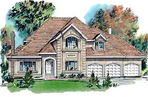 Full Rendering for House Plan #137119