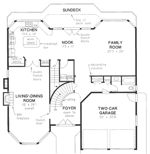 Main Floor Plan for House Plan #137219