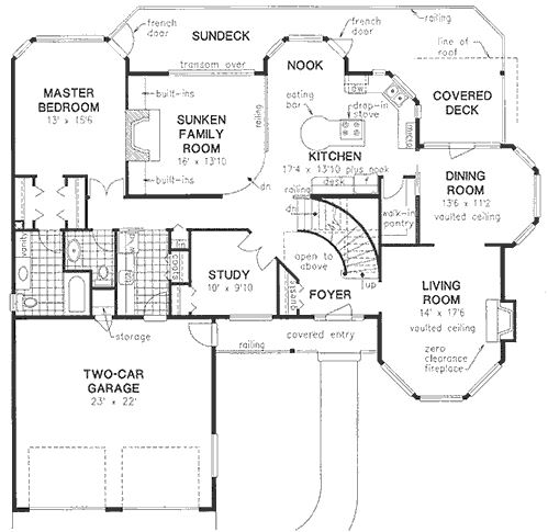 Main Floor Plan for House Plan #136319