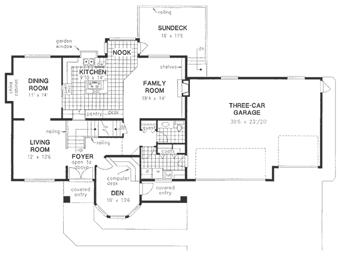 Main Floor Plan for House Plan #133719