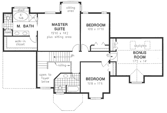 Second Floor Plan for House Plan #133719