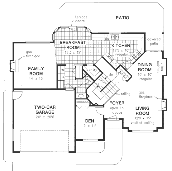 Main Floor Plan for House Plan #137149
