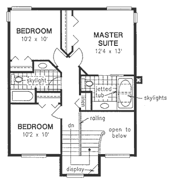 Second Floor Plan for House Plan #134249