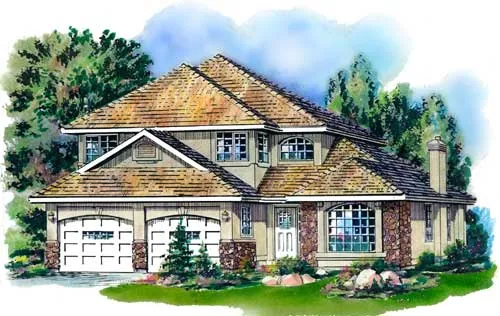 Full Rendering for House Plan #137249