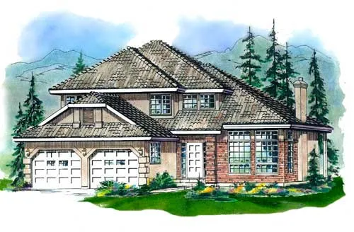 Full Rendering for House Plan #130349