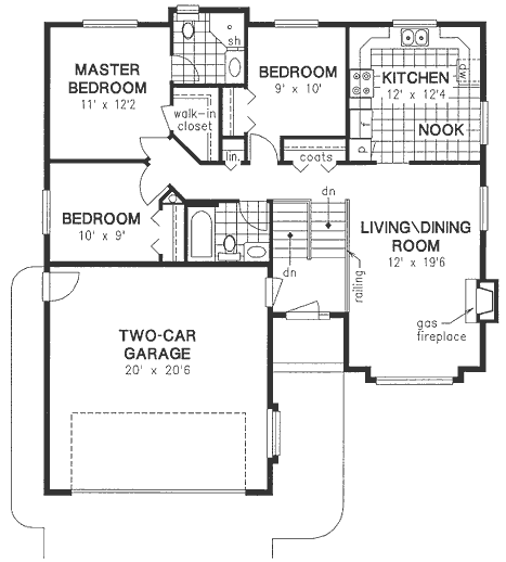 Main Floor Plan for House Plan #136224