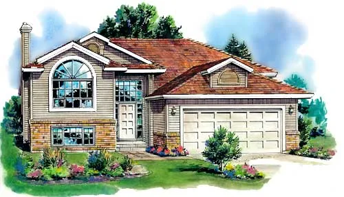 Full Rendering for House Plan #136824