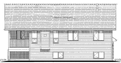 Rear Elevation for House Plan #130334
