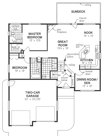 Main Floor Plan for House Plan #133334