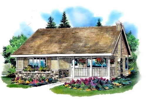 Full Rendering for House Plan #139144