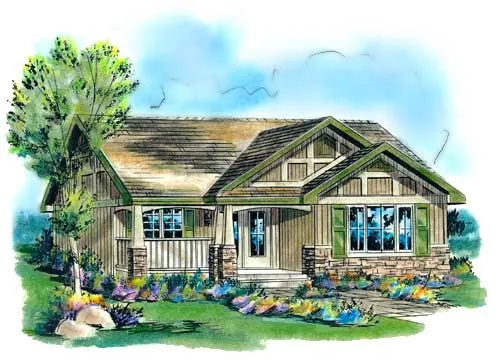 Full Rendering for House Plan #133244