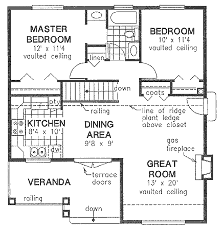 Main Floor Plan for House Plan #133244