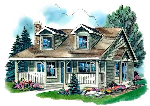 Full Rendering for House Plan #134244