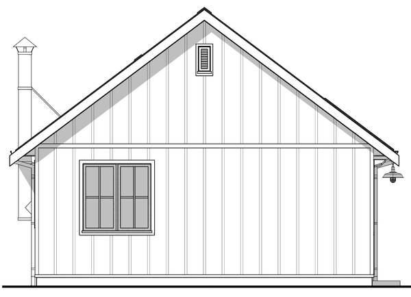 Rear Elevation for House Plan #591021