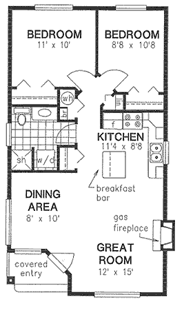 Main Floor Plan for House Plan #136244