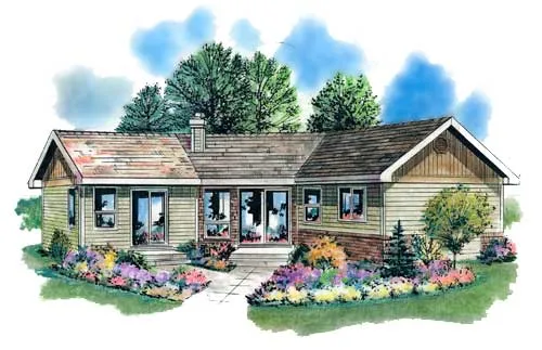 Full Rendering for House Plan #134344