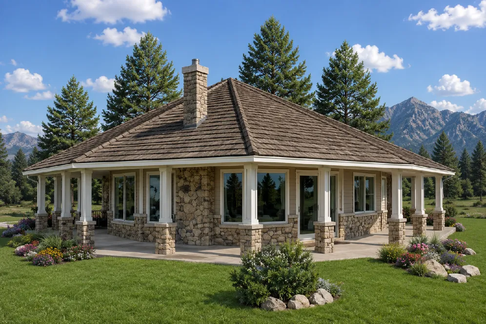 Full Rendering for House Plan #135344