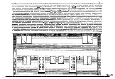 Rear Elevation for House Plan #139344