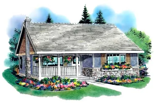 Full Rendering for House Plan #130444