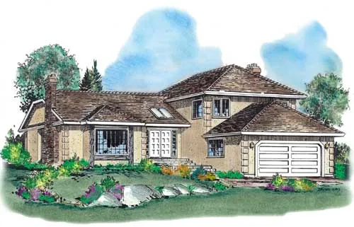 Full Rendering for House Plan #132009