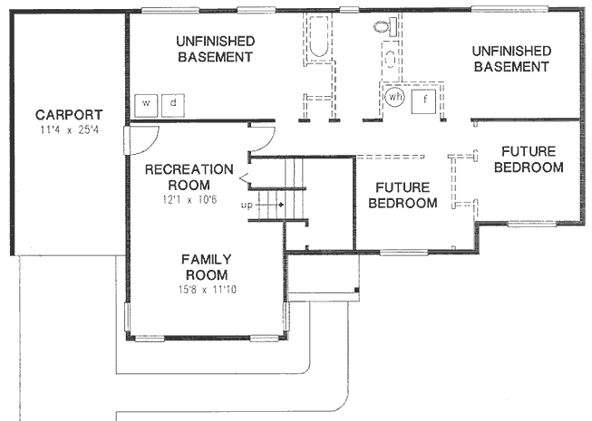 Basement Plan for House Plan #134009