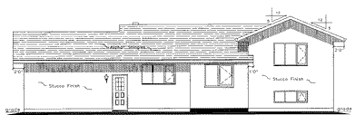 Rear Elevation for House Plan #137609