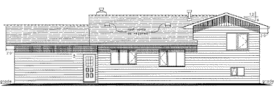 Rear Elevation for House Plan #139609
