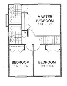 Second Floor Plan for House Plan #133709