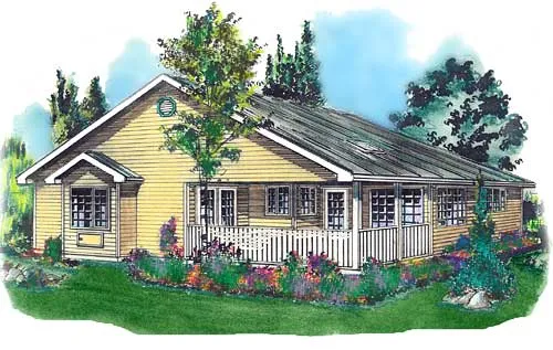 Full Rendering for House Plan #131229