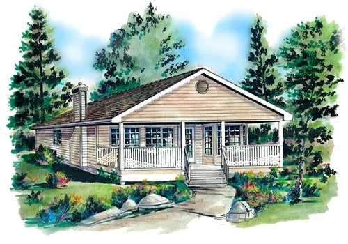 Full Rendering for House Plan #131529
