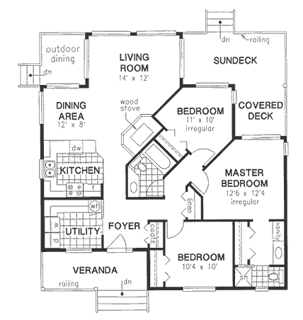 Main Floor Plan for House Plan #133139