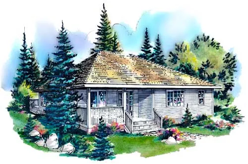 Full Rendering for House Plan #133139