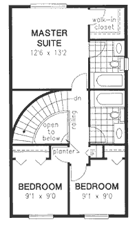 Second Floor Plan for House Plan #138139
