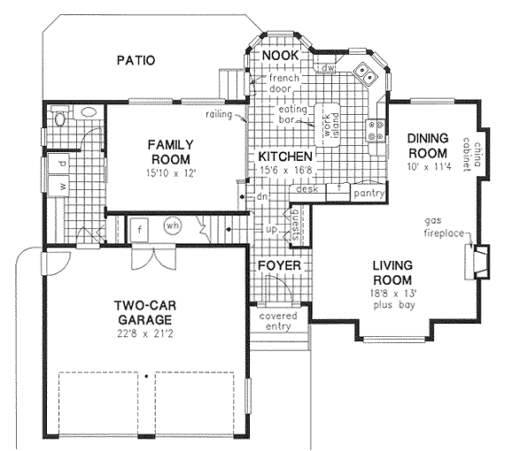 Main Floor Plan for House Plan #135059