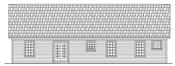 Rear Elevation for House Plan #210041