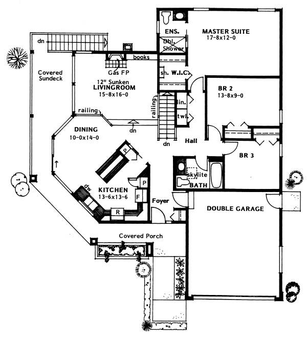Main Floor Plan for House Plan #201053